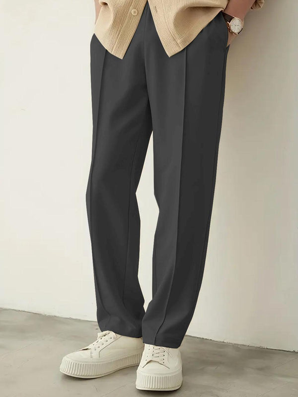 Plain Stripe-Line Jogger - Charcoal Grey
