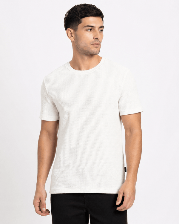 Creamy - Waffle Knit Tee