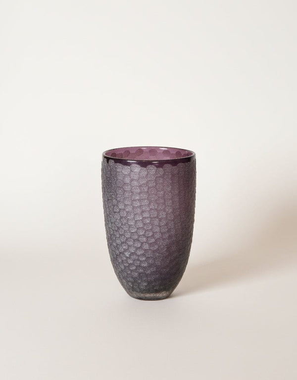 Textured Purple Glass Vase