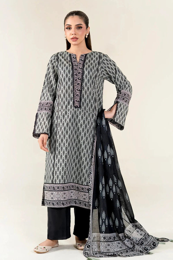 3PC Unstitched Printed Lawn Suit | KLA-3949