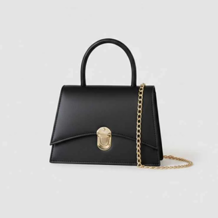 Mira Black Handbag - Elegant Chain Shoulder Bag for Women