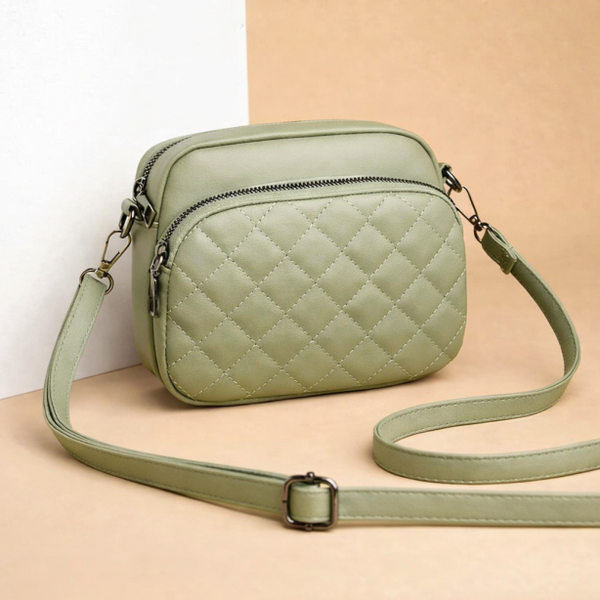 3 Zipper Crossbody Green CAR-7 for Women