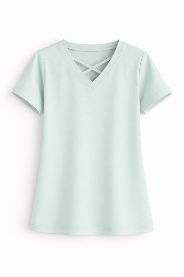 EDBR Pistachio Ladies T-Shirt-Sky Blue