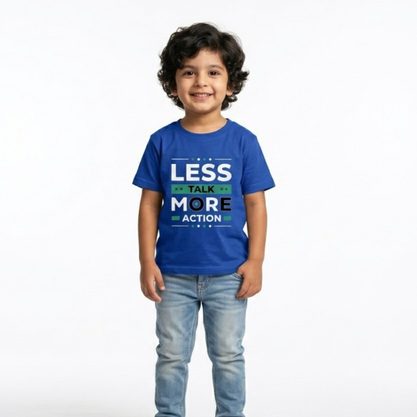 LESS TALK  Royal Blue T Shirt