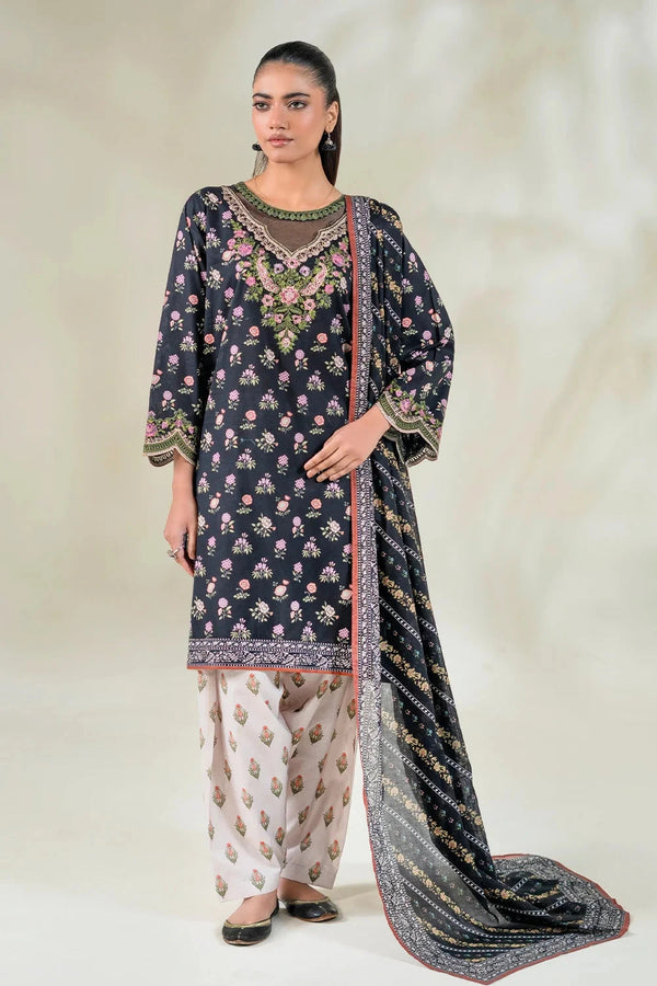 3PC Stitched Embroidered Lawn Suit | KL-RTW-3893