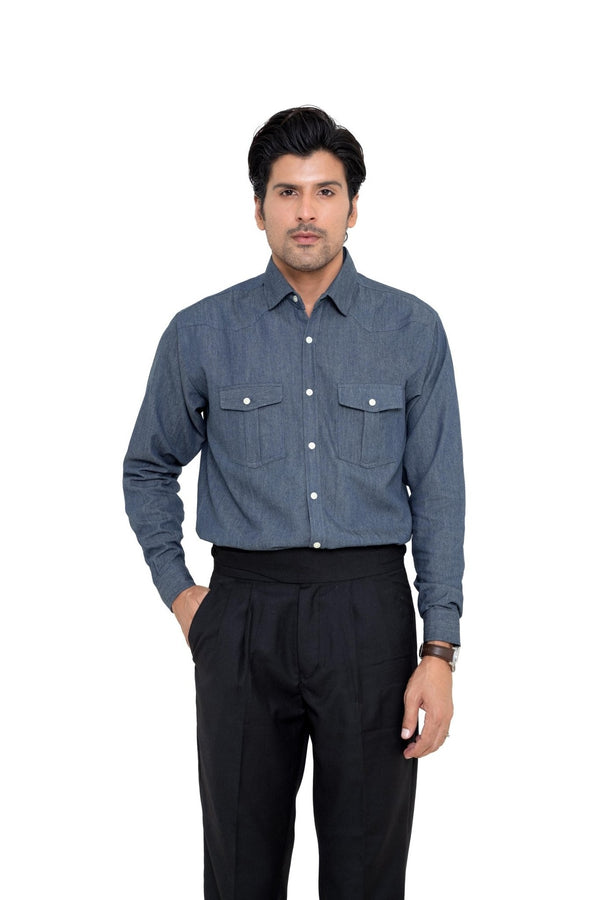Vintage Blue Denim Shirt