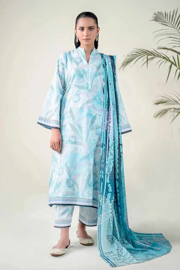 3PC Unstitched Printed Lawn Suit | KLA-3744