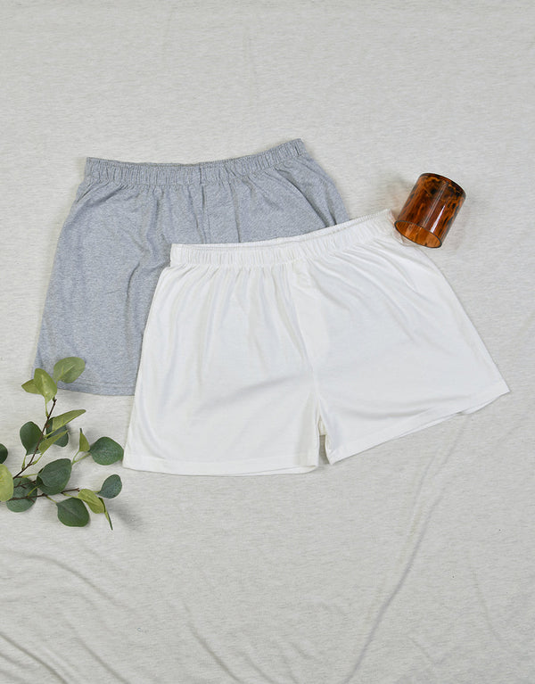Buy 1 Get 1 Free Men's Essentials boxer Shorts-White/Grey