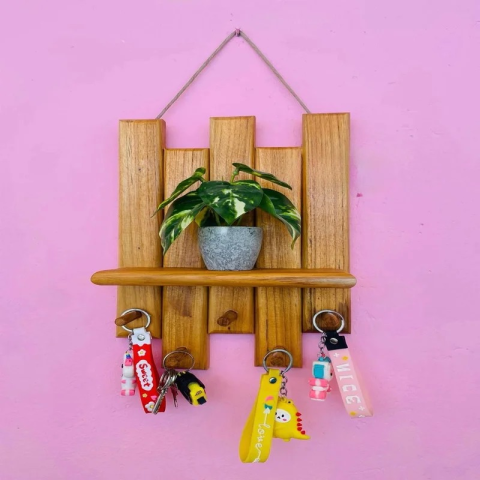 Multi Purpose Wooden Hanging Shelf (WS0204)