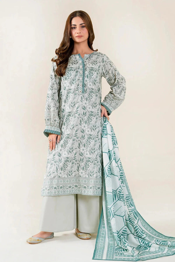 3PC Unstitched Printed Lawn Suit | KLA-3953
