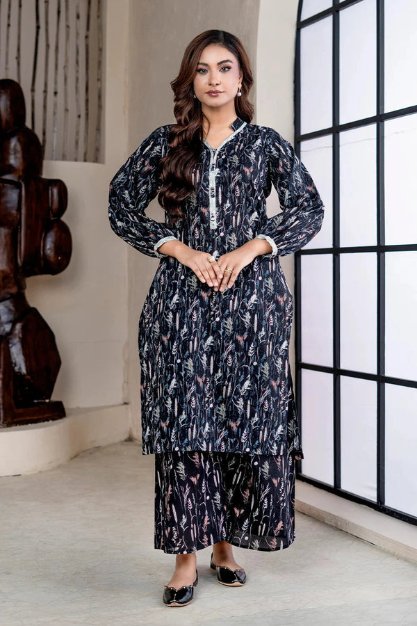 2PC Unstitched Printed Lawn Shirt and Trouser KST-4060