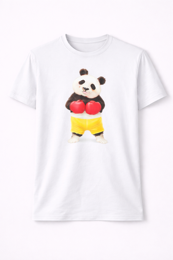 Fighter Panda Grey Men's Tee Shirt