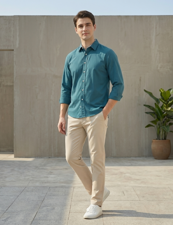 Cotton Chambray Shirt Zinc