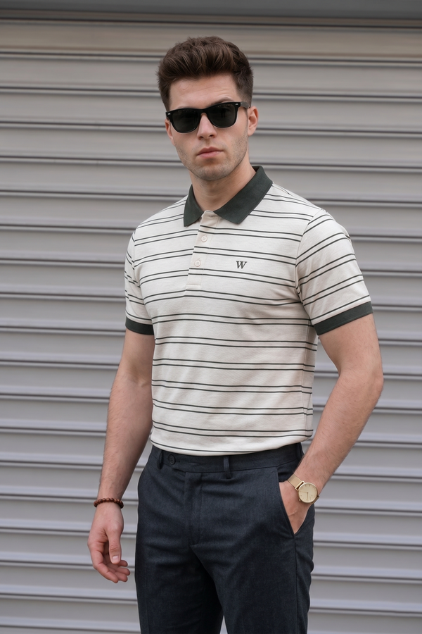 Executive Minimal Stripe Polo-SP004