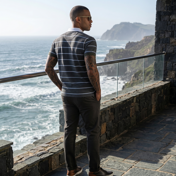 Executive Stripe Detail Polo-SP008